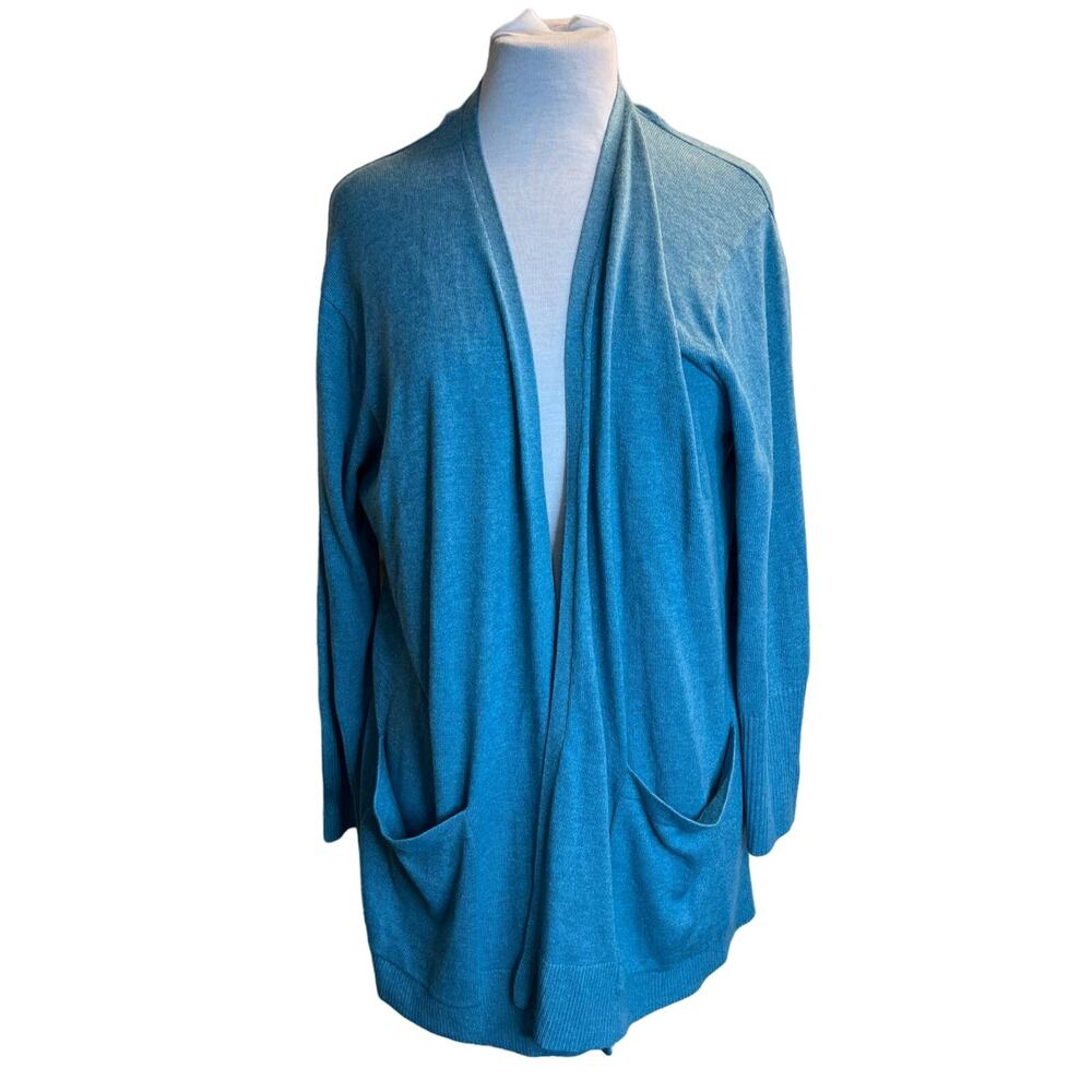 Lou & Grey Blue Longline Open‎ Cardigan Women’s M